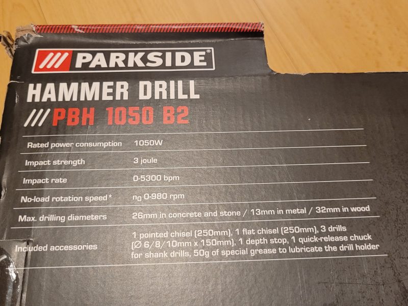Parkside Fúró és vésőkalapács