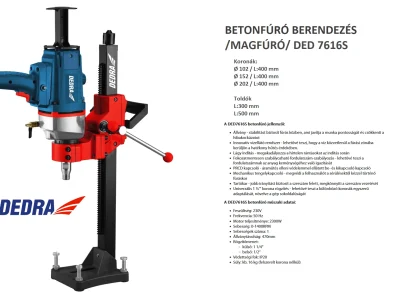 Állványos koronafúró / magfúró berendezés bérlés Miskolcon