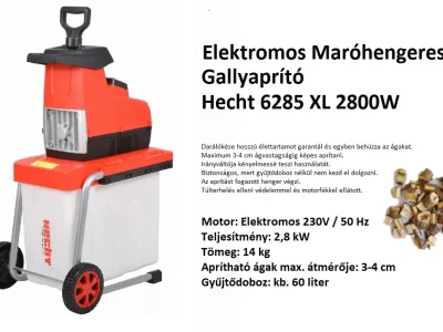 HECHT 6285 XL elektromos gallyaprító bérlés Miskolcon