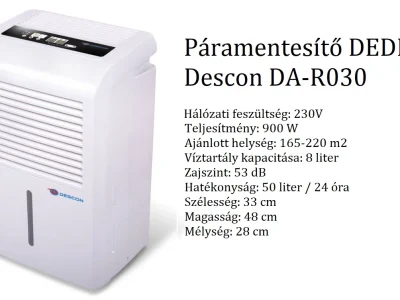 Dedra Descon DA-R030 páramentesítő bérlés Miskolcon