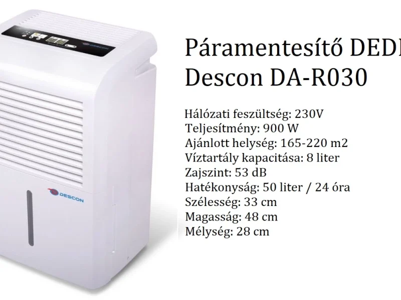 Dedra Descon DA-R030 páramentesítő bérlés Miskolcon