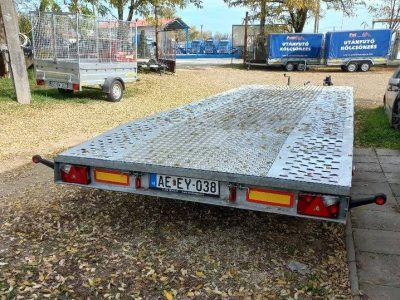 Autószállító trailer 6m egyenes 3.5t bérlés kölcsönzés Budapest