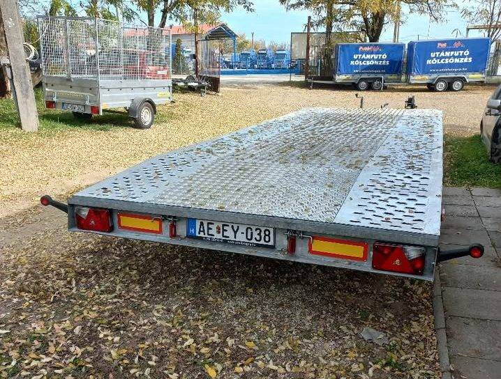 Autószállító trailer 6m egyenes 3.5t bérlés kölcsönzés Budapest