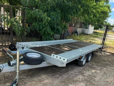Autószállító trailer 8.5m ferde 3.5t bérlés kölcsönzés Budapest