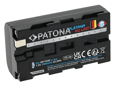 Patona NP-F550 akkumulátor (3.500mAh) (USB-C) bérlés Budapesten