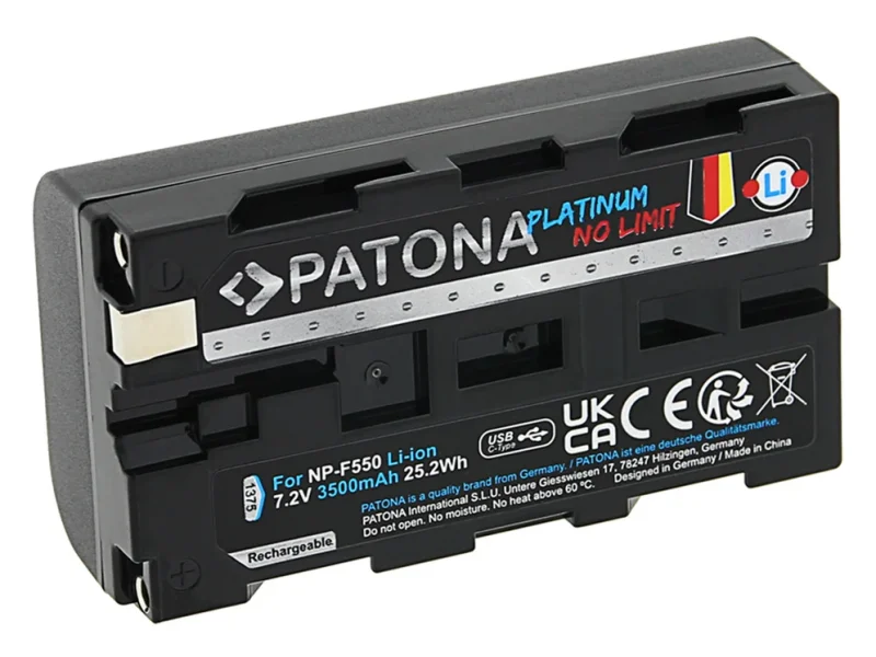 Patona NP-F550 akkumulátor (3.500mAh) (USB-C) bérlés Budapesten