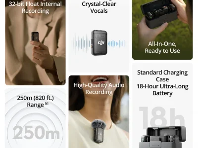 DJI Mic 2 (2TX + 1RX + Charging Case) – bérelhető Budapesten