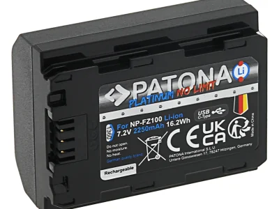 PATONA NP-FZ100 PLATINUM akkumulátor (USB-C) (2.250mAh) (for Sony) – bérelhető Budapesten