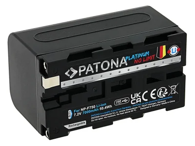 Patona NP-F750 akkumulátor (7.000mAh) (USB-C) – bérelhető Budapesten