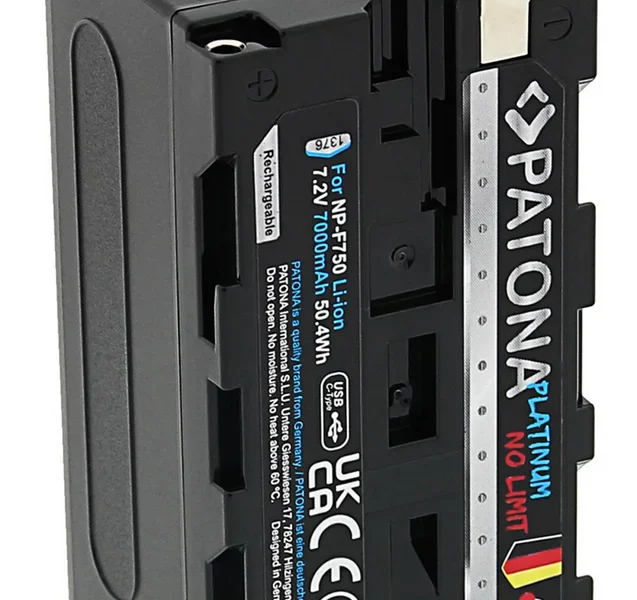 Patona NP-F750 akkumulátor (7.000mAh) (USB-C) – bérelhető Budapesten
