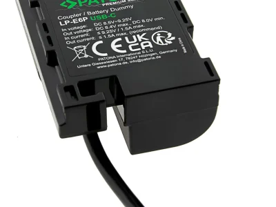 Patona DR-E6P tápegység adapter (USB-C) – bérelhető Budapesten