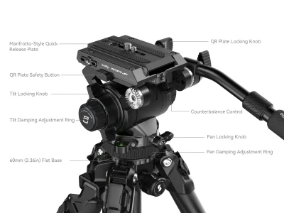 SmallRig 4259 X Potato Jet TRIBEX Hydraulic Carbon Fiber Tripod Kit – bérelhető Budapesten